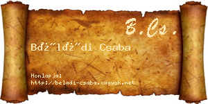 Béládi Csaba névjegykártya